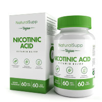 NATURALSUPP Vegan Никотиновая кислота Nicotinic Acid 60mg (60 капсул)