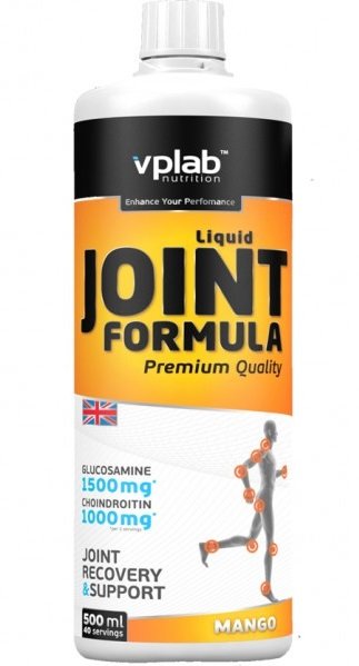 VP lab Joint Formula (500мл) Хондропротектор от компании VP Lab представляет собой сочетание глюкозамина и хондроитина, участвующих в образовании соединительных тканей.