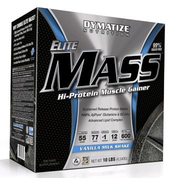 Dymatize Elite Mass Gainer 10lb (4,54кг) Elite Mass Gainer от компании Dymatize является высоко-белковым анаболическим стимулятором для наращивания мышечной массы, т.е. гейнером.