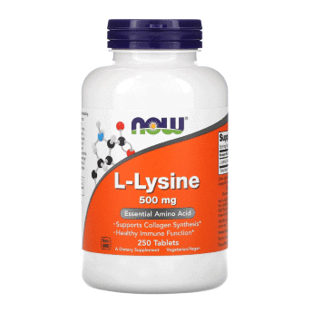 NOW L-Lysine 500 мг (250 таблеток) «L-Лизин» способствует усвоению кальция, ускоряет реабилитационный период после травм и хирургического вмешательства. Участвует в производстве ферментов и антител. Оно укрепляет иммунитет и повышает устойчивость организма к заболеваниям. 