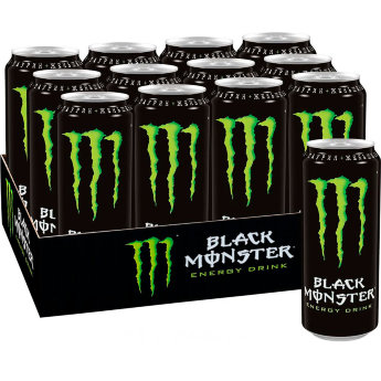 BLACK MONSTER Энергетический напиток 449 мл (коробка 12шт) MONSTER Energy Drink Black – это высококачественный энергетический напиток, от всемирно известного Американского бренда. Никаких компромиссов только лучшие ингредиенты, максимальная эффективность и безопасность, ну и конечно же неповторимый вкус.