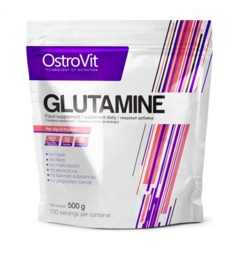 Ostrovit L-Glutamine (500 г) Это спортивная пищевая добавка, являющаяся источником высококачественного L-глютамина. Продукт также содержит ценное вещество таурин. L-глютамина представляет собой аминокислоту, поддерживающую синтез белка и баланс азота в организме.