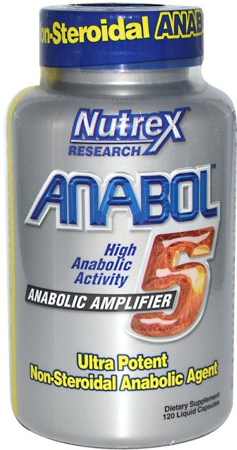 Nutrex Anabol-5 (120 капсул) Anabol-5 от Nutrex – это революционный препарат, нацеленный на повышение синтеза белка на гормональном уровне без использования стероидных анаболических средств.