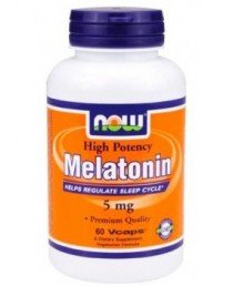 Now Melatonin 5 mg (60 капсул) Мелатонин используется при нарушениях сна, для облегчения процесса засыпания, восстанавливает нарушенный цикл «сна-бодрствования».