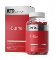 KFD F-Burner 100 капсул KFD F-Burner - это усовершенствованный многокомпонентный жиросжигатель, содержащий только лучшие ингредиенты! 
Основная цель продукта: 
раскручивание метаболизма, 
подавление аппетита, 
высокий термогенез. 

KFD F-Burner, помимо кофеина, который является основой хороших жиросжигателей (стимулирует, повышает термогенез, метаболизирует обмен веществ, влияет на липолиз, мочегонное действие), также включает в себя ускорители естественного обмена веществ, такие как: 
экстракт из виноградной кожуры 
экстракт горького апельсина, 
Экстракт перца 
экстракт травы хвоща, 
Экстракт семян африканского манго, 
экстракт коры белой ивы