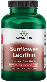 SWANSON Sunflower Lecithin from Non-Gmo Sunflower Seeds 1,200 mg (90 софтгелей)