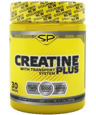 STEEL POWER Creatine Plus 300 г Креатин - это натуральное вещество, которое содержится в мышцах человека и животных, и требуется для энергетического обмена и выполнения движений. Он так же важен для жизни, как белок, углеводы, жиры, витамины и минералы.