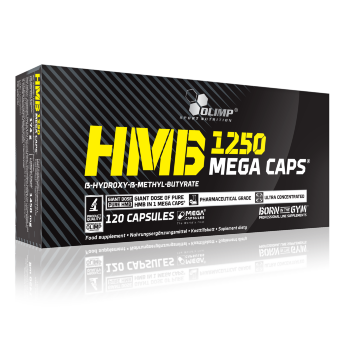 OLIMP HMB Mega Caps (120 капсул) HMB Mega Caps 1250 – аминокислотная добавка с мощными антикатаболическими свойствами от компании Olimp. Она обеспечивает организм полезными нутриентами, которые способствуют увеличению мускулатуры и сокращению жировых накоплений.