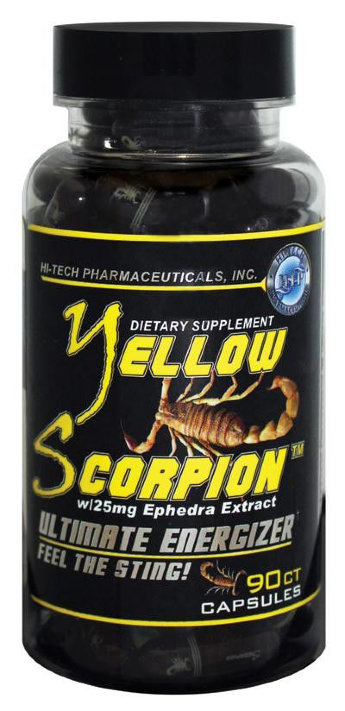 HTP Yellow Scorpion  (90 таблеток) Hi-tech Yellow Scorpion – фирменный жиросжигатель, содержащий только самые высокоэффективные жиросжигающие компоненты. Его прием гарантирует:
снижение массы тела за счет сжигания жира, а не разрушения мышц,
повышение уровня энергии, увеличение продолжительности спортивных тренировок,
снижение аппетита,
повышение выносливости, работоспособности,
поднятие настроения.