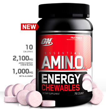 OPTIMUM NUTRITION Amino Energy Chewables (75 конфет) Основой Amino Energy Chewables являются незаменимые аминокислоты, представляющие собой главное средство против катаболизма, и материал, необходимый для восстановления и построения новых мышечных волокон.