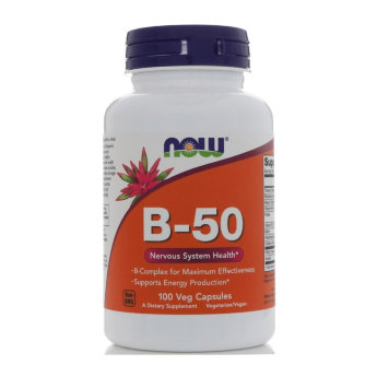 NOW B-50 (100 вегкапсул) ​Витамин B-50 комплекс - это эффективный комплекс витаминов, который обеспечивает полный набор витаминов группы B. Комплекс укрепляет иммунную систему, придает мышечный тонус, поддерживает здоровье глаз и кожи.