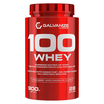 GALVANIZE 100 Whey 900 г Протеин 100 Whey от Galvanize поможет поддержать положительный азотистый баланс в период регулярных тренировок, улучшить восстановление и процесс построения новых мышечных волокон. Что в конечном итоге позволит поднять спортивные показатели и мышечную производительность.