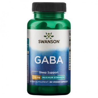 SWANSON Gaba 750 mg (60 вегкапсул) SWANSON Gaba 750 mg (60 капсул)