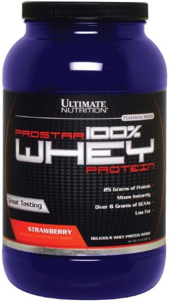 Ultimate Nutrition Prostar 100% Whey 2lb (0,9кг) Prostar 100% Whey от Ultimate Nutrition - высококачественная и эффективная протеиновая добавка, в состав которой входят все существенные и несущественные аминокислоты для построения мышц после интенсивных физических упражнений как краткосрочных, так и длительных. Помимо сочетания питательных веществ, специально разработанного для Prostar 100% Whey,в данном продукте содержится сывороточный белок, вырабатываемый специальной технологией, который отличается своей способностью повышать иммунитет. Поскольку тяжелые физические упражнения могут негативно влиять на иммунную систему, Prostar 100% Whey просто незаменим во время тяжелых тренировок! Однако Prostar 100% Whey создан не только для спортсменов, он прекрасно подходит людям, ведущий активный образ жизни, чтобы поддерживать себя в тонусе!