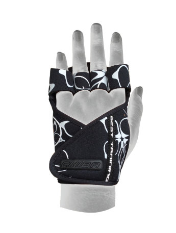 Перчатки атлетические CHIBA Lady Motivation Gloves (40936) Черно-Белые 