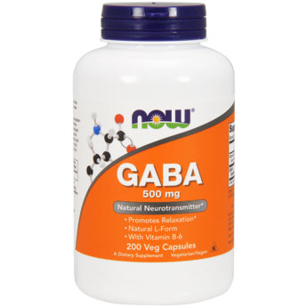 NOW Gaba 500 mg (200 вегкапсул) GABA 500mg от NOW – это источник гамма-аминомасляной кислоты (GABA), которая действует как нейротрансмиттер в нашем мозге. GABA известна тем, что улучшает работу нервной системы.