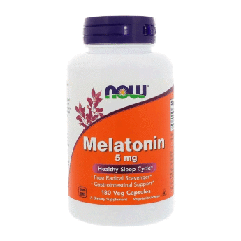 NOW Melatonin 5 mg (180 вегкапсул) ​Melatonin 5 мг от NOW Foods - используется при нарушениях сна, для облегчения процесса засыпания, восстанавливает нарушенный цикл «сна-бодрствования». Борется с депрессивными состояниями.