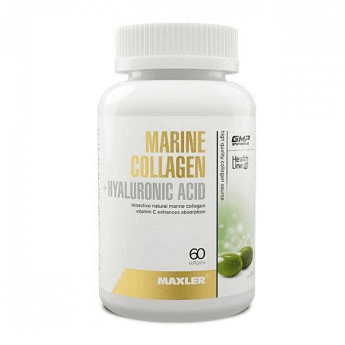 MAXLER EU Marine Collagen Hyaluronic Acid Complex (60 софтгелей) Комплекс от Maxler поддерживает здоровье костей, суставов и связок
способствует заживлению и восстановлению кожи.