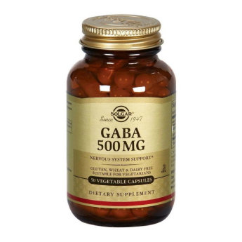 SOLGAR GABA 500 mg (50 вегкапсул) ^ GABA (Гамма-аминомасляная кислота) – это заменимая аминокислота, известная своей важностью для функционирования нервной системы. Способствует выработке гормона роста.