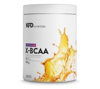 KFD X-BCAA 500 г Premium BCAA от KFD Nutrition - это смесь из аминокислот с разветвленной цепью: L-лейцин, L-валин и L-изолейцин, в классическом и лучшем соотношении 2:1:1.

Аминокислоты BCAA повышают анаболизм белка, помогают в наращивании мышечной массы и в быстром восстановлении после интенсивных физических нагрузок, также способствуют удалению продуктов окисления.

Когда тренировка длится более 30 минут, то прием извне ВСАА необходим т. к. так как наш организм не способен их производить самостоятельно, а во время длительных, интенсивных тренировок эти аминокислоты активно используются мышечными клетками.

X-BCAA - представляет собой комплекс аминокислот с разветвленной цепью: L-глутамина, L-лейцин, L-валин и L-изолейцин в сочетании с L-глютамином и бета-аланином (5: 4: 1)  В продукте не содержатся красители, вредные добавки, бесполезные ингредиенты.

Комплекс X-BCAA состоит из не заменимых аминокислот, то есть, организм не способен самостоятельно их синтезировать, поэтому данные аминокислоты должны присутствовать в вашей диете. Добавление глутамина и бета-аланин увеличивает производительность продукта, а также улучшает восстановление спортсменов , которые заботятся о  более быстром восстановлении мышц и большей защите во время интенсивных тренировок. 

X-BCAA отлично перемешивается практически в любой жидкости, поэтому у вас не возникнет типичных проблем со смешиванием ВСАА.
Использование аминокислот с разветвленной цепью имеет важное значение для любого спортсмена - как для тренирующихся в зале, так и для тех видов спорта в которых ценится выносливость, например , легкая атлетика или езда на велосипеде и тд..