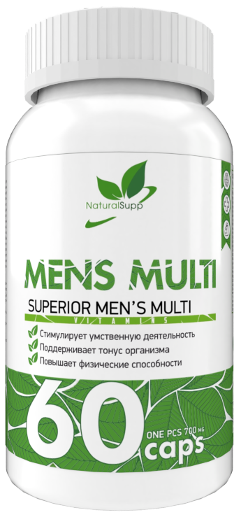 NATURALSUPP Mens Multi Мужские витамины (60 капсул) NATURALSUPP Mens Multi (60 капсул)
