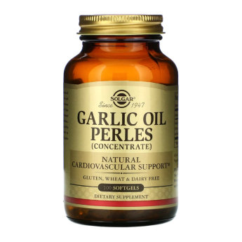 SOLGAR Garlic Oil Perles (100 софтгелей) ​Чесночное масло содержит биологически активные вещества, благодаря которым оказывает антибактериальное, противогрибковое, противовирусное и противопаразитарное действие. 