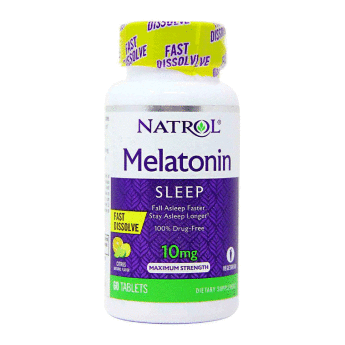 NATROL Melatonin Fast Dissolve Цитрус 10 mg (60 таблеток) Мелатонин от компании Natrol - это высококачественная добавка, помогающая человеку с различными нарушениями сна.