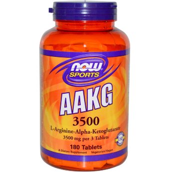 NOW AAKG 3500 (180 таблеток) Аргинин-альфакетоглютарат  увеличивает рост мышц, мышечную силу и спортивную выносливость, так как повышает уровень оксида азота, следственно улучшает кровоснабжение мышц, доставку в них питательных веществ и кислорода.
