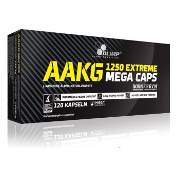Olimp AAKG Extreme Mega Caps (120 капсул) Olimp AAKG Extreme 1250 Mega Caps - невероятно концентрированная добавка на основе аргинин альфа-кетоглутарата.