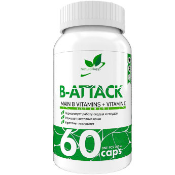 NATURALSUPP B-Attack Комплекс витаминов Б (60 капсул) NATURALSUPP B-Attack (60 капсул)