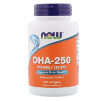NOW DHA 250 мг (120 софтгелей)