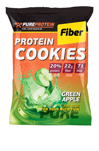 PureProtein Fitness Cookies (12шт) Protein Cookies Fiber диетическое протеиновое печенье, которое содержит 20% высококачественного протеина, 22 г клетчатки на порцию и самое главное - всего 71 ккал