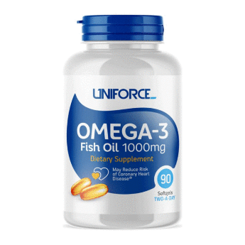 UNIFORCE Omega-3 1000 (90 софтгелей) UNIFORCE Omega-3 способствует улучшению состояния сердечно-сосудистой и нервной системы, а также суставов и связок