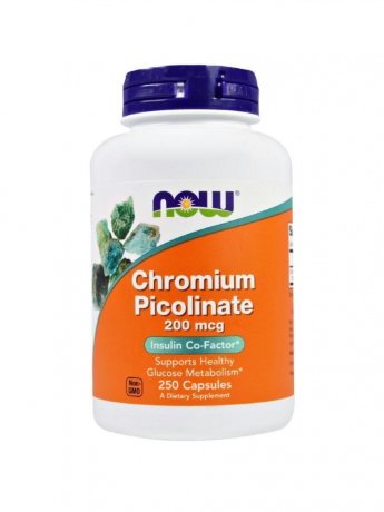 NOW Chromium Picolinate 200 мкг (250 вегкапсул) Chromium Picolinate - это биологически активный источник чистейшего хрома в виде пиколината хрома.
