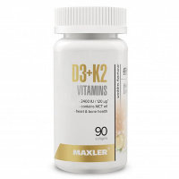 MAXLER EU Vitamin D3 + K2 (90 софтгелей)