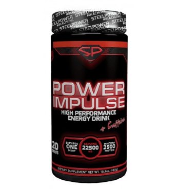 STEEL POWER Power Impulse 450 г POWER IMPULSE – это высокоэффективный энергетический напиток на основе углеводов с витаминами, антиоксидантами, таурином и бета-аланином, способствующий проведению интенсивных тренировок.