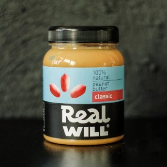 REALWILL Арахисовая паста 330г Арахисовая паста Real Will не содержит сахара, гидрогенизированных масел, красителей, консервантов.