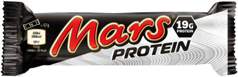MARS Mars Protein Bar 57г Новый Mars Protein Bar  содержит всего 200 калорий и имеет качественный питательный профиль и феноменальный вкус.
Данный батончик содержит 19 г белка (гидролизованный коллаген, изолята соевого белка, изолят молочного белка, сухое обезжиренное молоко, концентрат сывороточного протеина, яичный белок) в сочетании с мягкой карамелью и шоколадом.