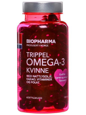 BIOPHARMA Trippel Omega-3 Kvinne ЖЕНСКАЯ (120 капсул) BIOPHARMA Trippel Omega-3 Kvinne (120 капсул)