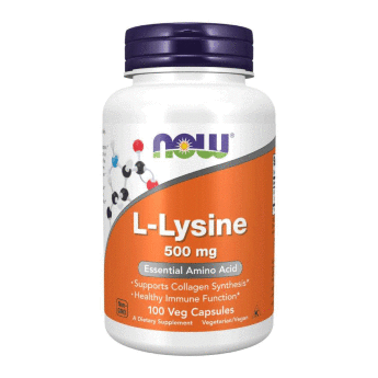 NOW L-Lysine 500 мг (100 вегкапсул) L-лизин — незаменимая аминокислота, которая необходима для выработки всех белков в организме, а также для поддержания структурных белков коллагена и эластина. L-лизин поддерживает здоровье иммунной и сердечно-сосудистой систем.