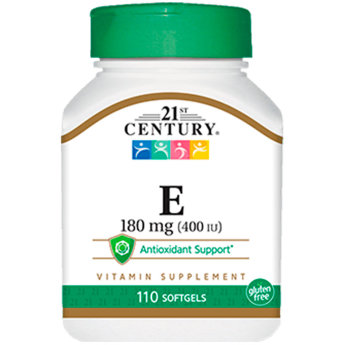 21ST CENTURY Vitamin E 400 ME (110 таблеток) Витамин E является незаменимым питательным веществом для поддержания здорового иммунитета и функций сердца. 21st Century предлагает самые высококачественные ингредиенты, произведенные в соответствии со строгими стандартами, для поддержания вашего крепкого здоровья.