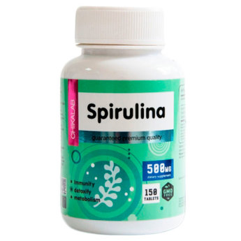 CHIKALAB Spirulina 500mg (150 таблеток) Spirulina от Chikalab — добавка, которая содержит все полезные свойства морской водоросли в удобном таблетированном формате. 
