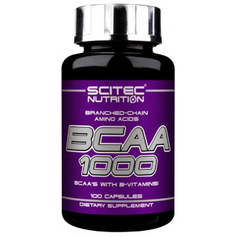 SCITEC BCAA 1000 (100 капсул) Аминокислоты BCAA 1000 Scitec Nutrition – самые важные из аминокислот непосредственно отвечающие за поддержку и рост мышечной массы. Аминокислоты BCAA непосредственно повышают анаболизм белка, стимулируя рост мышечной массы.