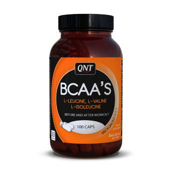 QNT BCAA Caps (100 капсул) Помочь своему организму эффективнее наращивать мышечную массу вы сможете за счет BCAAs от QNT. Как источник BCAA он наладит оптимальный синтез белка в вашем теле, а также не допустит разрушения мышц.
