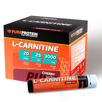 PureProtein L-Carnitine 25 мл (20 ампул) Новинка! Жидкий L-Carnitine в ампулах от компании PureProtein