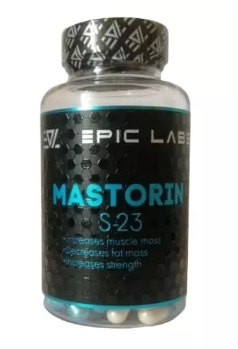 EPIC LABS Mastorin 60 caps* Спортивная добавка Mastorin S-23 от американской компании Epic Labs обладает анаболическим действием. Стимулирует увеличение мышечной массы. Повышает плотность костей и рельефность мускулатуры. Способствует сжиганию жировых отложений.