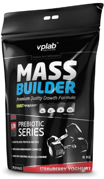 VP Mass Builder (5кг) Mass Builder от VP - высококачественная смесь углеводов и белков, содержащая, также, витамины, минеральные вещества, микроэлементы и креатин для построения мышечной массы.  Mass Builder отличается рекордно низким содержанием жиров