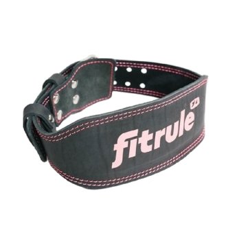 FITRULE Пояс женский Пояс женский предназначен для фитнеса и силовых тренировок, с двумя зубцами, пояс черного цвет с надписью fitrule.