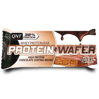 QNT Protein Wafer 35 г Протеиновый батончик Protein Wafer от QNT порадует вас не только порцией белка высокого качества, но и текстурой, напоминающей хрустящий вафельный батончик, покрытый слоем шоколада сверху. 