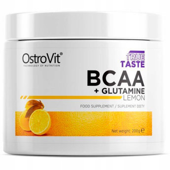 OSTROVIT BCAA+Glutamine 200 г Комплекс BCAA + Glutamine от OstroVit содержит необходимые для налаживания мышечного роста BCAA и глютамин. Данные аминокислоты ускоряют белковый синтез и способствуют мышечному росту. С их помощью блокируются катаболические процессы в мышцах, а после тренировок создаются оптимальные условия для восстановления всего организма. Помимо этого, глютамин значительно улучшает работу иммунной системы.